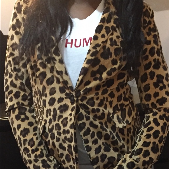 Women’s Leopard print blazer size 10 - Picture 6 of 8